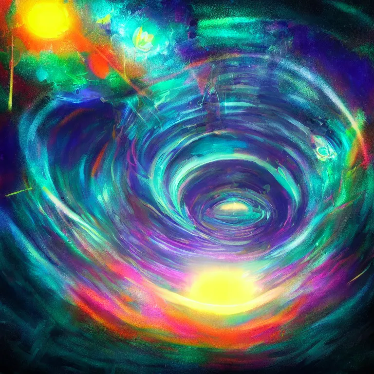 Image similar to psychedelic disco that can ’ t escape vortex black hole 4 k award winning digital art by anato finnstark