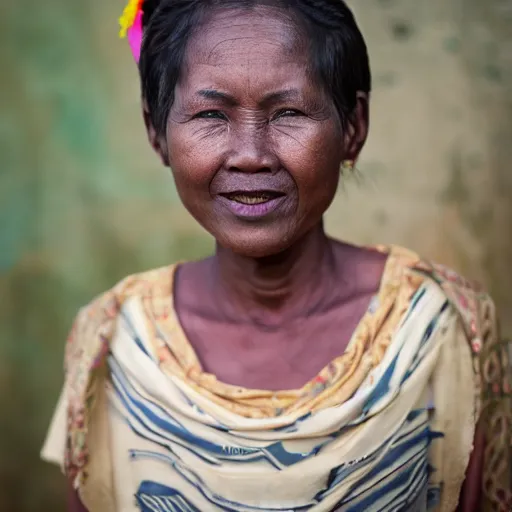 Prompt: A Asian african Woman, EOS-1D, f/1.4, ISO 200, 1/160s, 8K, RAW, unedited, symmetrical balance, in-frame