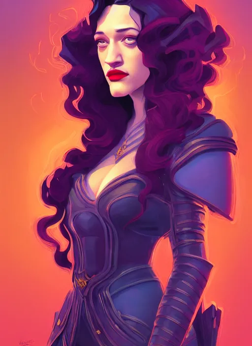 Prompt: Kat Dennings, portrait, Arsen Lupin as a Paladin, D&D, Gloomhaven, matte painting concept art, art nouveau, beautifully backlit, swirly vibrant color lines, fantastically gaudy, aesthetic octane render, 8K HD Resolution, by ilya kuvshinov and Cushart Krentz and Gilleard James