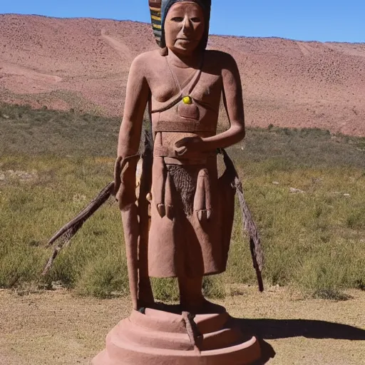 Prompt: a statue of the hopi indians