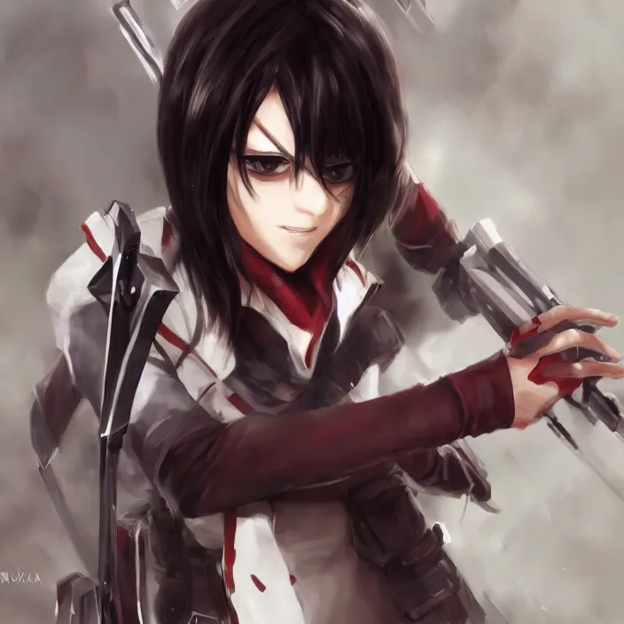 Image similar to mikasa ackerman trending on artstation