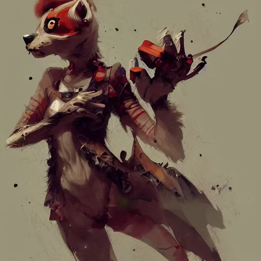 Prompt: concept art of anthropomorphized animal, highly detailed painting by dustin nguyen, akihiko yoshida, greg tocchini, 4 k, trending on artstation, 8 k