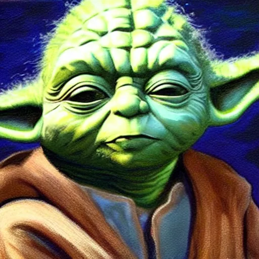 Image similar to Yoda in a painting by John James Audobon