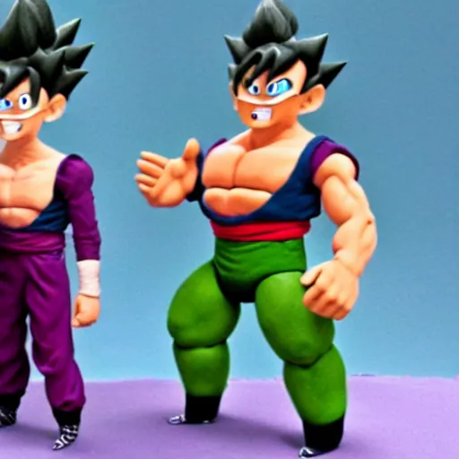 Prompt: claymation dragonball z