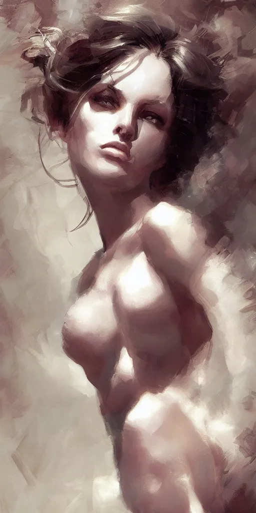 Image similar to highly detailed beautiful photography of a beautifull woman, sharp focus, dynamic lighting, elegant harmony, beauty, masterpiece, by riccardo federici, by craig mullins, by greg tocchini