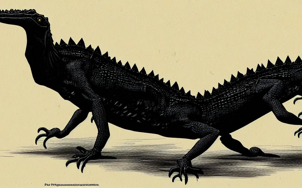 Prompt: Photomorph that fuses a crocodile with a crow, realistic anatomy