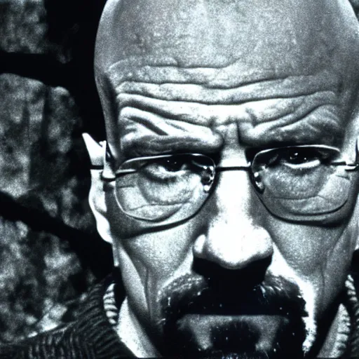 Image similar to A still of Walter White in The Blair Witch Project (1980)