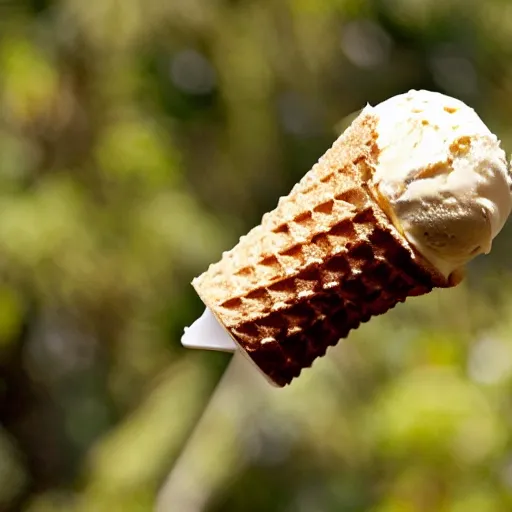 Image similar to ice cream cone made of ants