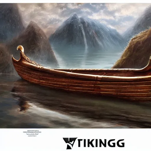 Image similar to viking in boat landscape photprealism ultradetailed digital art, irina french, heraldo ortega, mandy jurgens, golden ratio, art canvas, award winning, masterpiece trending on artstation 8 k 1 5 0 mpx