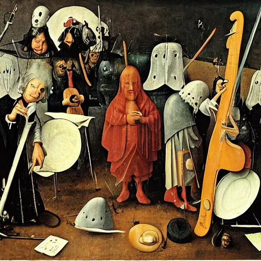 Image similar to rolling stones by hieronymus bosch