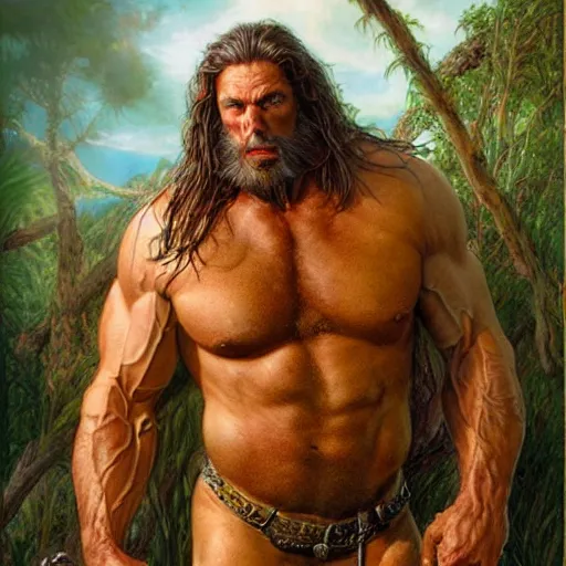 Image similar to huge muscular wild man Beorn by Mark Brooks, Donato Giancola, Victor Nizovtsev, Scarlett Hooft, Graafland, Chris Moore