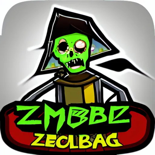 Prompt: mobile zombie game logo