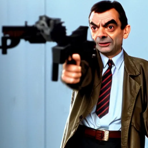 A still of Mr Bean as the Terminator in The Terminator | Stable ...