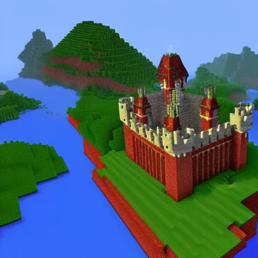 Image similar to minecraft castle