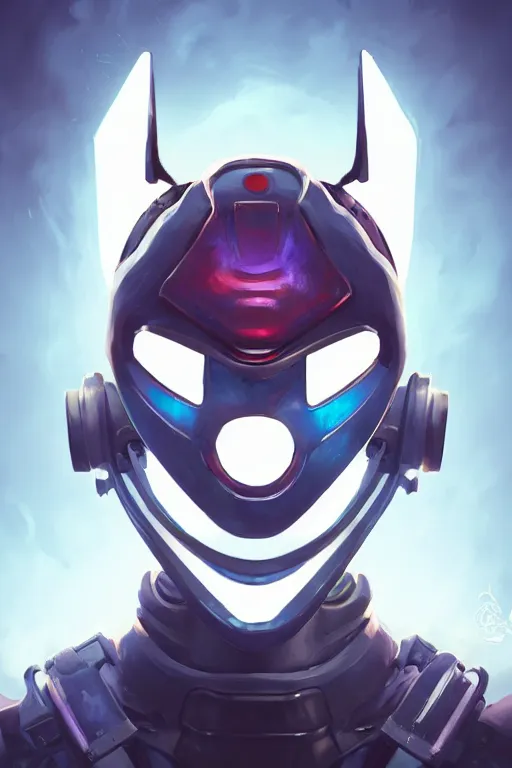 Image similar to epic mask helmet robot ninja portrait stylized as fornite style game design fanart by concept artist gervasio canda, behance hd by jesper ejsing, by rhads, makoto shinkai and lois van baarle, ilya kuvshinov, rossdraws global illumination radiating a glowing aura global illumination ray tracing hdr render in unreal engine 5