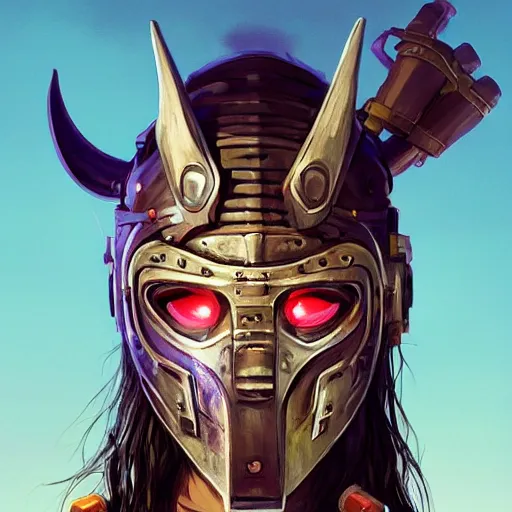 Image similar to cyberpunk viking helmet mask warrior goddess robot ninja fantasy, art gta 5 cover, official fanart behance hd artstation by jesper ejsing, by rhads, makoto shinkai and lois van baarle, ilya kuvshinov, ossdraws