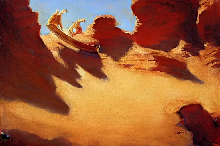 Image similar to desertwave, painting by gaston bussiere, craig mullins