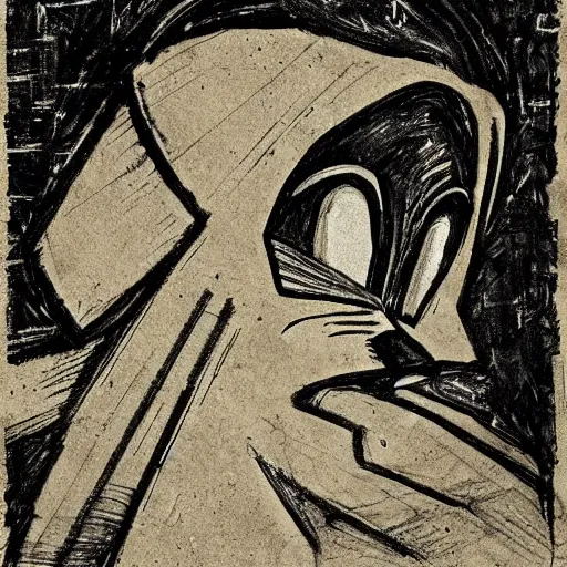 Image similar to leonardo da vinci style picture of sonic the hedgehog and vader