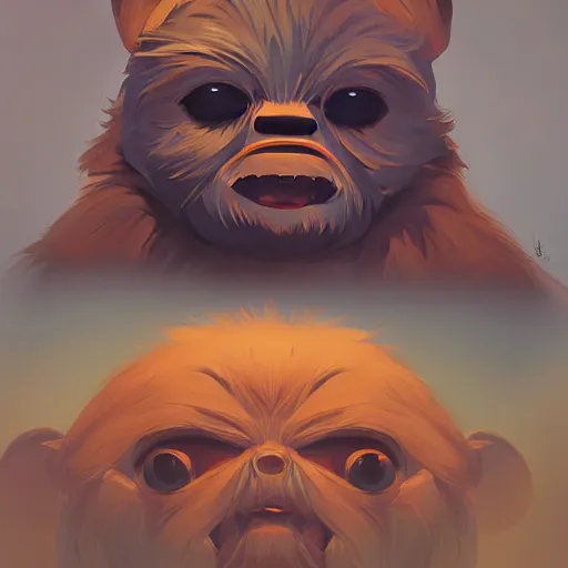 Image similar to face icon stylized minimalist ewoks, loftis, cory behance hd by jesper ejsing, by rhads, makoto shinkai and lois van baarle, ilya kuvshinov, rossdraws global illumination