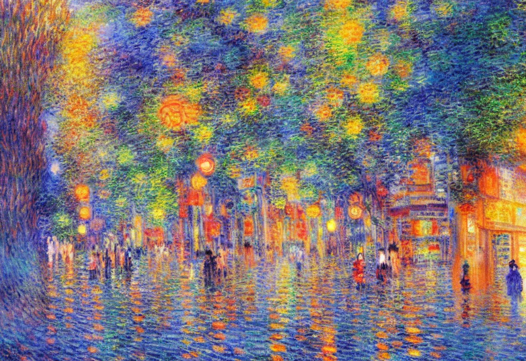 Image similar to tokyo anime scenery, very anime scenery in impressionist style, trending artwork, anime painter studio, by claude monet