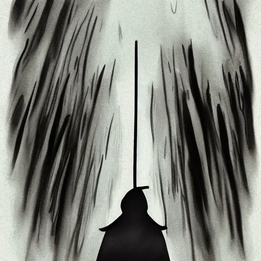 Prompt: a close shot of grim reaper standing in black smoke by studio ghibli, detailed, gloomy, horror, scary, digital art,