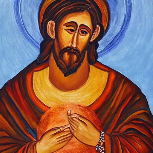 Image similar to a painting of god