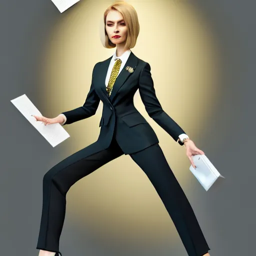 Prompt: fullbody!! personification of a gecko as a business woman wearing a suit, stunning, beautiful face, hyperrealistic, trending on artstation, smooth and sharp, intricate, fine details, highly detailed, elegant, dynamic pose, radiant light, detailed and intricate environment, professional character concept art by tatyana kupriyanova and greg rutkowski and raymond swanland