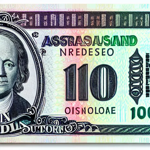 Image similar to a one hundred australian dollar note bill