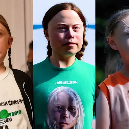 Image similar to mixing of elon musk and greta thunberg