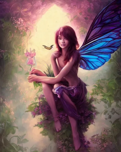 Image similar to a beautiful fairy, Ross Tran and Michael Whelan