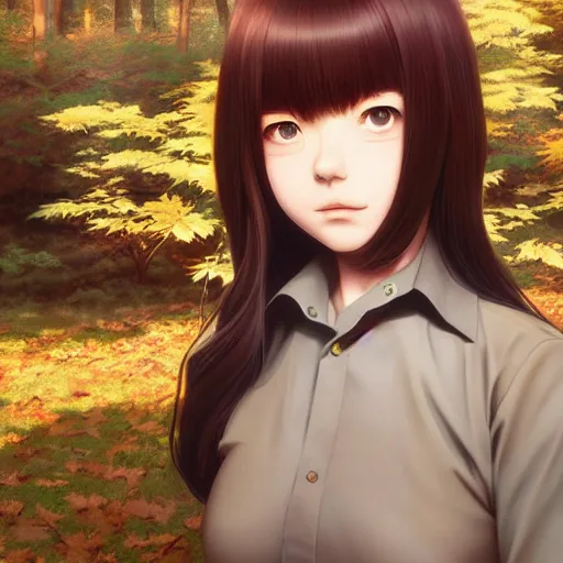 Prompt: realistic render of the character maple tree from bofuri by ross draws, forest background by ilya kuvshinov, digital anime art by ross tran, composition by sana takeda, lighting by greg rutkowski