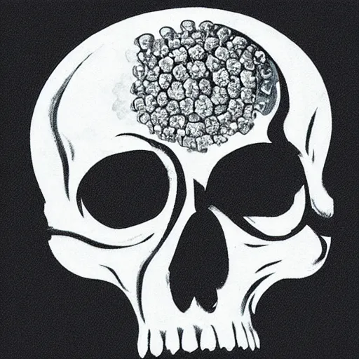 Prompt: “ skull made of diamond ”