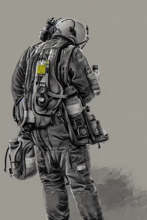 Image similar to paramedic, standing by ambulance, highly detailed, digital art, sharp focus, trending on art station