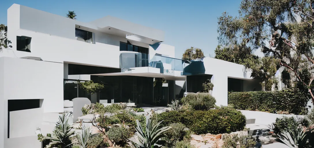 Image similar to the perfect beautiful modern house in los angeles 50mm camera