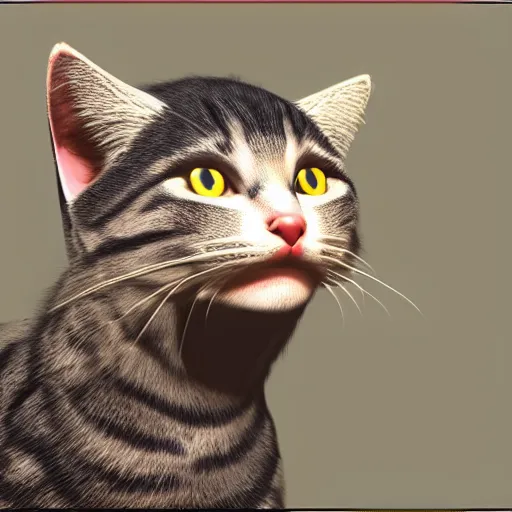 Image similar to cat in a hat. unreal engine