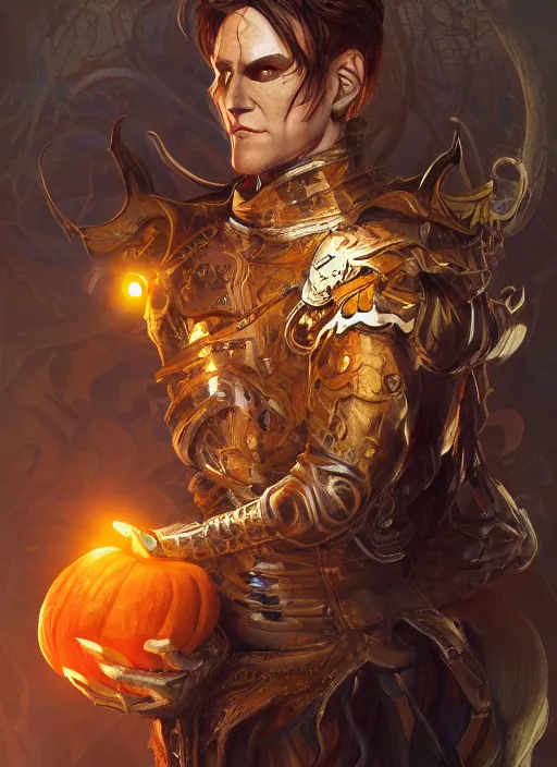 Prompt: powerful male character, jack pumpkinhead of oz, land of oz, full body character concept, art nouveau, super powers, fantasy, intricate, elegant, highly detailed, digital painting, artstation, concept art, shining, sharp focus, illustration, art by stanley lau