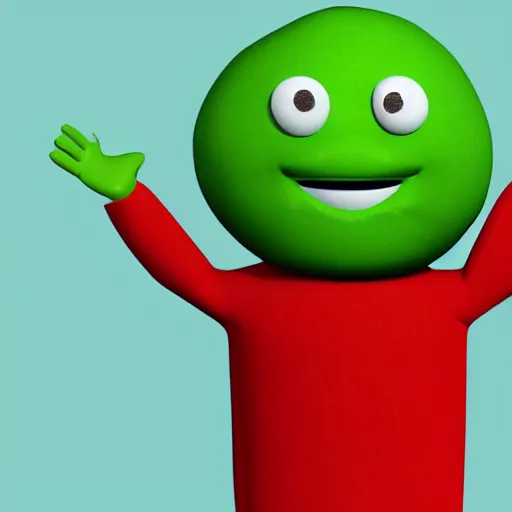 Prompt: the green m and m mascot giving a tedtalk, 8 k render