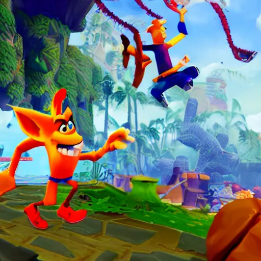 Image similar to crash bandicoot