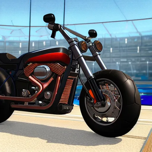 Image similar to a harley davidson a rocket league, high details, 8 k