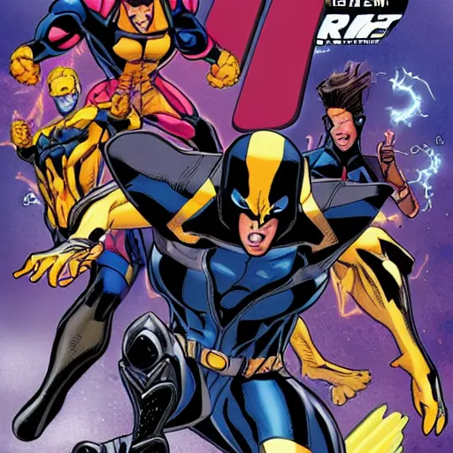 Image similar to X-men cover by Rob Lee, rob Lee, rob Lee, rob Lee, pouches, straps, pockets