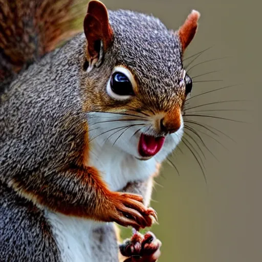 Image similar to shocked appalled squirrel with its open mouth agape