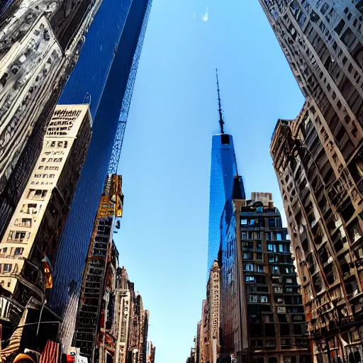 Image similar to an ant's POV of a new york city street