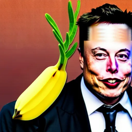 Image similar to elon musk is a banana