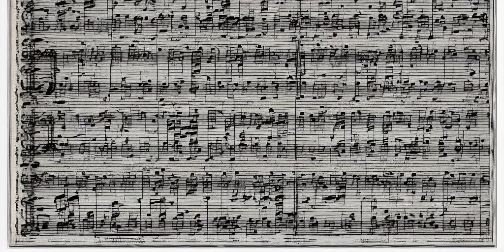 Prompt: baroque sheet music