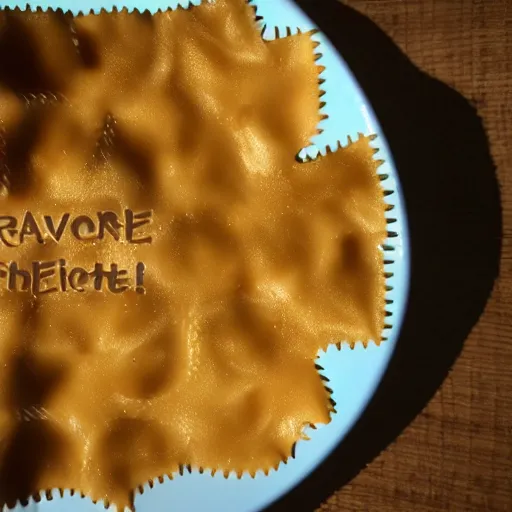 Prompt: a creature completely made of ravioli