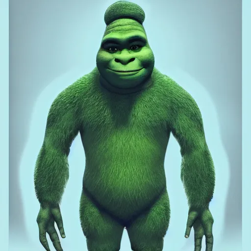 Prompt: an x - ray photograph of shrek