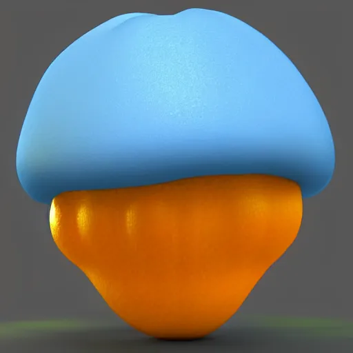 Prompt: a new variant of the super mushroom power up, 3D render.