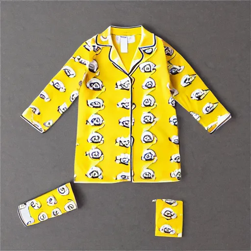 Prompt: banana grams pattern pajamas