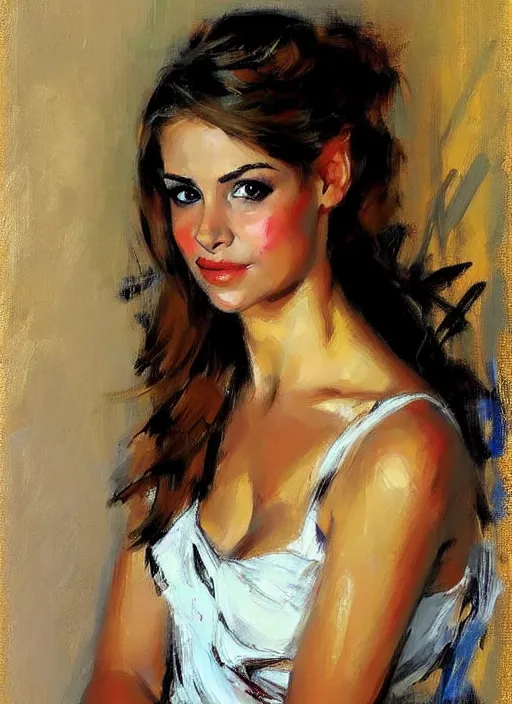 Prompt: a portrait of a pretty young lady by andrew atroshenko