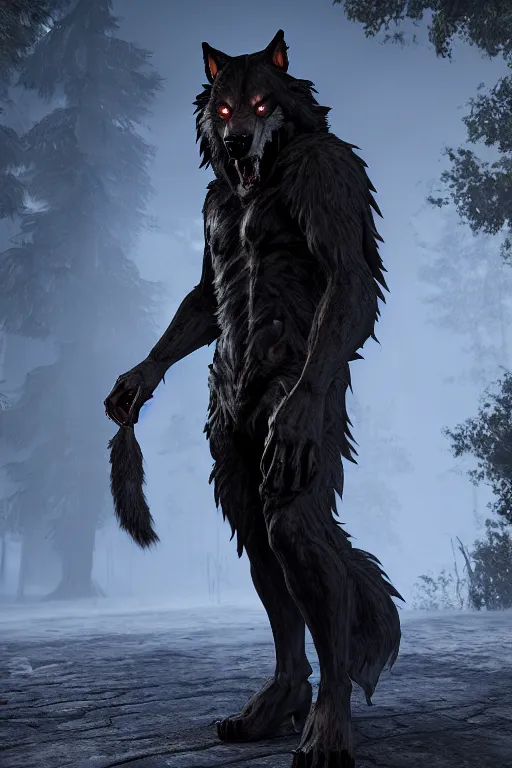 Image similar to werewolf from van helsing unreal engine hyperreallistic render 8k character concept art